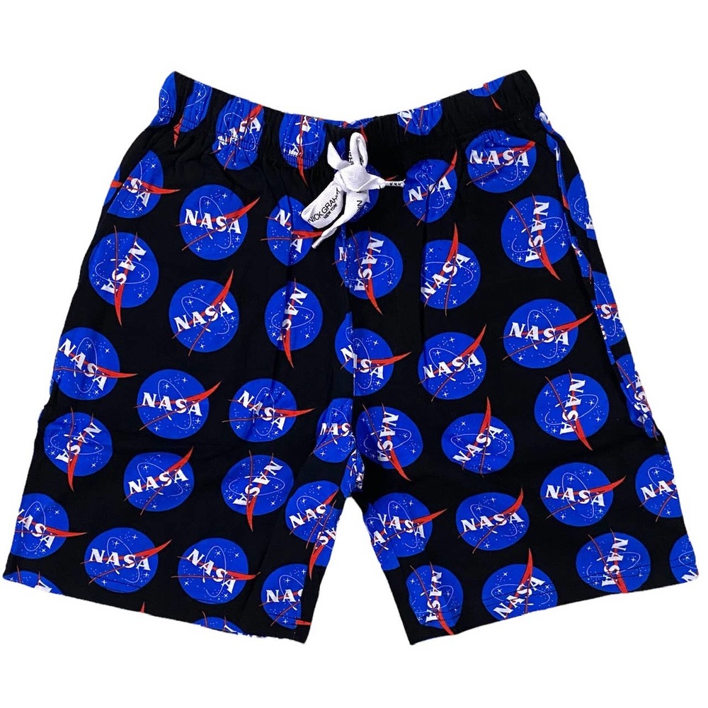 Nick Graham Men's X NASA Jam Loungewear Sweat Shorts - Black Multi Logo